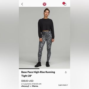 Lululemon base pace leggings